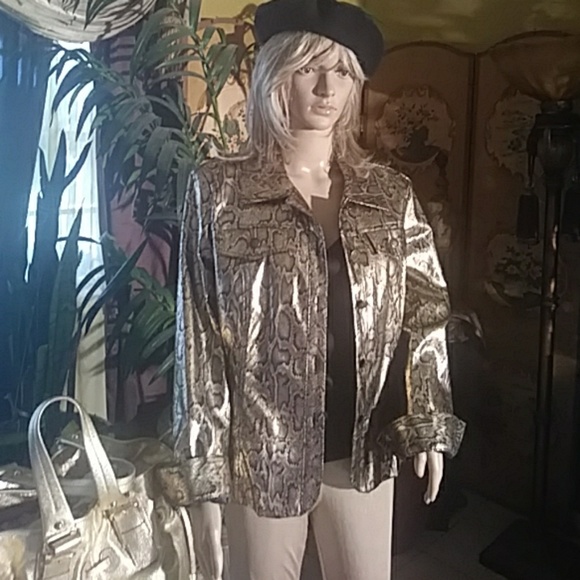 Birch Hill *FINAL SALE ***NEW**Metallic faux python jacket.💋 - Picture 6 of 8